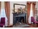 Fireplace with marble surround, ornate mantel and decorative accents at 104 Leslie Loop, Mooresville, NC 28115