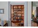 Built-in bookcase filled with books, charming and well-organized at 104 Leslie Loop, Mooresville, NC 28115