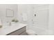 Clean bathroom with bathtub, shower, and modern vanity at 3469 Buck Ct # 37, Gastonia, NC 28056