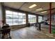 Spacious garage with large glass doors and extra storage at 907 Bethlehem Rd, Kings Mountain, NC 28086