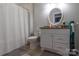 Basement bathroom with shower, toilet, and single vanity at 907 Bethlehem Rd, Kings Mountain, NC 28086