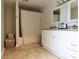 Basement bathroom with double vanity, granite countertop and shower/tub at 907 Bethlehem Rd, Kings Mountain, NC 28086