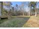 Spacious backyard with a wooden deck and steps at 1436 Panther Rd, Lancaster, SC 29720