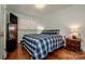 Spacious bedroom with a double bed, wood floors, and window blinds at 834 Brookwood Dr, Mooresville, NC 28115