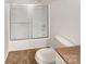 Bathroom with shower/tub combo and tile floor at 1259 Blacksnake Rd, Stanley, NC 28164