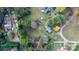 Aerial view showing house and property lines at 3925 Phelps Rd, Vale, NC 28168