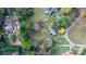 Aerial view showing house and property lines at 3925 Phelps Rd, Vale, NC 28168