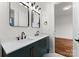 Modern bathroom with double vanity and gold accents at 108 Augusta Ln, Shelby, NC 28150