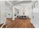 Bright and spacious entryway with hardwood floors, chandelier and views to living and dining areas at 108 Augusta Ln, Shelby, NC 28150