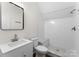 Clean bathroom with white tile and modern fixtures at 108 Augusta Ln, Shelby, NC 28150