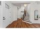 Bright entryway with hardwood floors and grand staircase at 108 Augusta Ln, Shelby, NC 28150