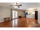 Spacious living room with hardwood floors and access to kitchen at 961 Shallowbrook Dr, Chester, SC 29706