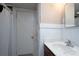 Simple bathroom with shower, vanity, and built-in shelving at 24947 Nc 24/27 Hwy, Albemarle, NC 28001