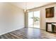 Bright breakfast nook with sliding glass door leading to backyard at 14909 Tamarack Dr, Charlotte, NC 28278