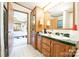 Double vanity bathroom with a large soaking tub at 1668 Lane Rd, Mount Holly, NC 28120