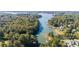 Wide aerial view of the lake and surrounding homes at 364 Catalina Dr, Mooresville, NC 28117