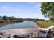 Lakefront dock with seating area and lake view at 364 Catalina Dr, Mooresville, NC 28117