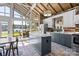 Bright kitchen with lake views, island, and custom cabinets at 364 Catalina Dr, Mooresville, NC 28117
