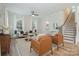 Bright living room with hardwood floors, neutral colors, and stylish furniture at 607 Julia Ave, Belmont, NC 28012