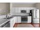 Modern kitchen with stainless steel appliances at 6722 Beverly Springs Dr, Charlotte, NC 28270