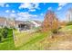 Backyard with patio, fire pit, and pergola at 131 Chimney Rock Ct, Denver, NC 28037