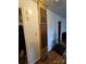 Hallway with wood flooring and HVAC unit at 3608 Crestridge Dr, Charlotte, NC 28217