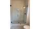 Large walk-in shower with white subway tile and a patterned floor at 929 Roxburgh Ave # 51, Rock Hill, SC 29732