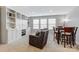 Bonus room with built-in shelving and seating area at 7006 Garden Hill Dr, Huntersville, NC 28078