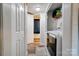 Laundry room with washer, dryer, and additional storage at 831 College Ave, Shelby, NC 28152