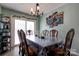 Formal dining room featuring a large table with seating for six and a decorative wall art piece at 831 College Ave, Shelby, NC 28152