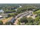 Aerial view of townhomes and condos near a lake at 4375 Reed Creek Dr, Sherrills Ford, NC 28673
