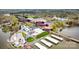 Aerial view of lakefront community with townhomes, condos, and amenities at 4375 Reed Creek Dr, Sherrills Ford, NC 28673