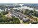 Aerial view of townhomes near the lake at 7117 Brookview Ln, Sherrills Ford, NC 28673