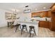 Updated kitchen featuring an island and wood cabinets at 15906 Youngblood Rd, Charlotte, NC 28278