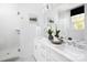 Elegant bathroom with double vanity and walk-in shower at 2051 Clarksdale Dr # 29, Charlotte, NC 28206