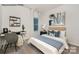 Bedroom with desk and full-size bed at 8039 Plymouth Dr, Sherrills Ford, NC 28673