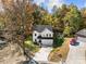 New construction home aerial view, two-story, driveway, trees at 1403 Gentry Pl, Salisbury, NC 28146