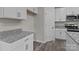 White kitchen cabinets and granite countertops at 1403 Gentry Pl, Salisbury, NC 28146