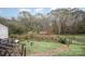 Large backyard with chicken coops and a wooded area at 108 Leslie Dr, Shelby, NC 28152