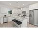 Modern kitchen featuring white shaker cabinets, granite countertops, and stainless steel appliances at 7226 Linda Lake Dr, Charlotte, NC 28215