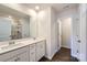 Bathroom with double vanity and shower at 9740 Inkberry Dr, Gastonia, NC 28056