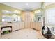 Elegant bathroom with double vanities, a large soaking tub, and a separate shower at 113 Winding Brook Way, Statesville, NC 28625