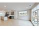 Open concept kitchen with gray cabinets and an island at 1023 Wesley Terrace Ave, Charlotte, NC 28208