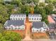 Aerial view of a community of townhomes at 1419 Collier Walk Aly # Csw0208, Charlotte, NC 28205