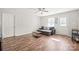 Living room with hardwood floors and gray couch at 314 Echo Ave, Kannapolis, NC 28081