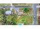 Aerial view of property showing home and large yard at 3635 Tryon Courthouse Rd, Cherryville, NC 28021