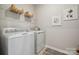 Laundry room with washer, dryer, and shelving at 1186 Lost Cove Rd, Indian Land, SC 29707