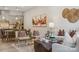 Open living room and kitchen with contemporary decor at 1186 Lost Cove Rd, Indian Land, SC 29707