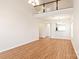High-ceiling living room with hardwood floors and loft area at 9510 Birkwood Ct, Charlotte, NC 28278