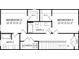 Upper floor plan with two bedrooms and a full bath at 885 Exeter Dr, Sherrills Ford, NC 28673